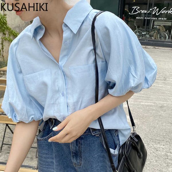 kusahiki causal puff sleeve womens shirts korean turn-down collar chic blouse safari style double pockets blusas 6j419 210602, White
kusahiki causal puff sleeve womens shirts korean turn-down collar chic blouse safari style double pockets blusas 6j419 210602, White