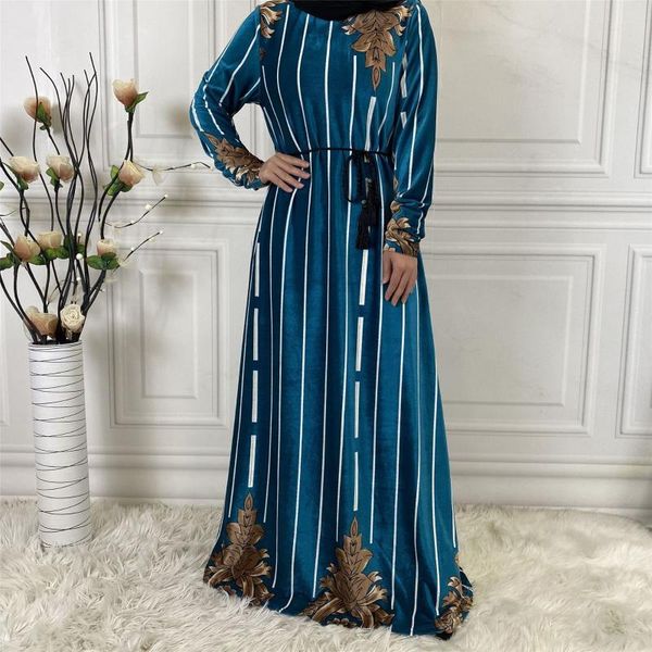 casual dresses winter women maxi loose velvet floral print long sleeves striped muslim abaya turkey islamic modest gown plus size 4xl, Black;gray
casual dresses winter women maxi loose velvet floral print long sleeves striped muslim abaya turkey islamic modest gown plus size 4xl, Black;gray