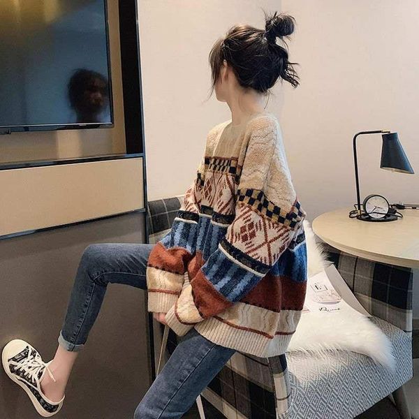 women's sweaters sweater women retro cute embroidery wild loose-knit coat female fashion autumn winter plus size pullover casual w, White;black
women's sweaters sweater women retro cute embroidery wild loose-knit coat female fashion autumn winter plus size pullover casual w, White;black