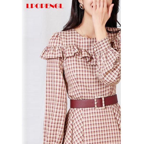 casual dresses korean temperament ladies slim dress female spring 2021 high waist long sleeve plaid short women vestidos, Black;gray
casual dresses korean temperament ladies slim dress female spring 2021 high waist long sleeve plaid short women vestidos, Black;gray