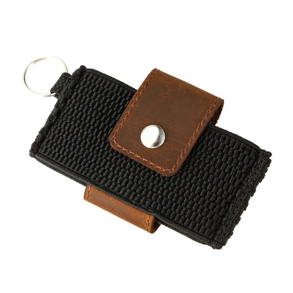 card holders minimalist slim elastic holder genuine leather bank wallet front pocket men business with key ring, Brown;gray
card holders minimalist slim elastic holder genuine leather bank wallet front pocket men business with key ring, Brown;gray