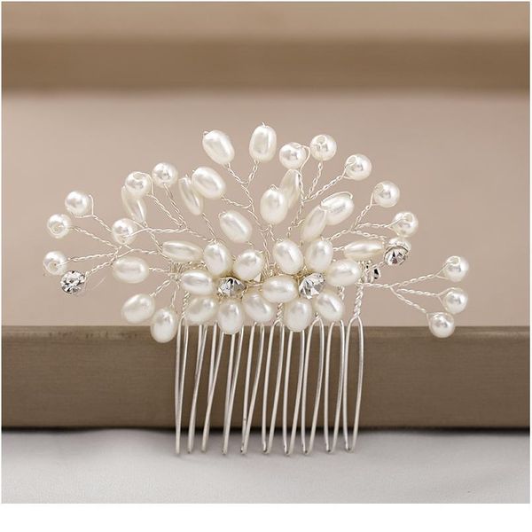 new wedding flower hair accessories silver color pearl hair comb tiara rhinestone bride headdress handmade bridal hair qyljvu
new wedding flower hair accessories silver color pearl hair comb tiara rhinestone bride headdress handmade bridal hair qyljvu