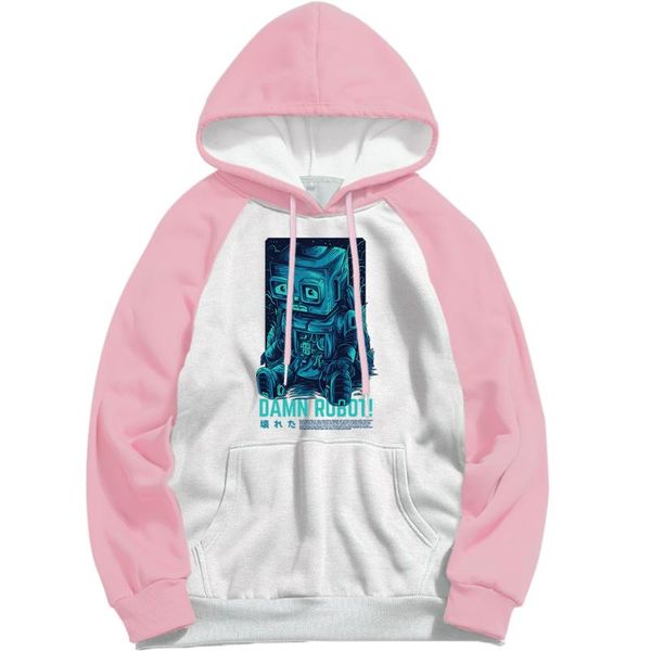 women's hoodies & sweatshirts damn robot funny harajuku creative hoody women casual sport raglan cool skin friendly loose streetwear fe, Black
women's hoodies & sweatshirts damn robot funny harajuku creative hoody women casual sport raglan cool skin friendly loose streetwear fe, Black