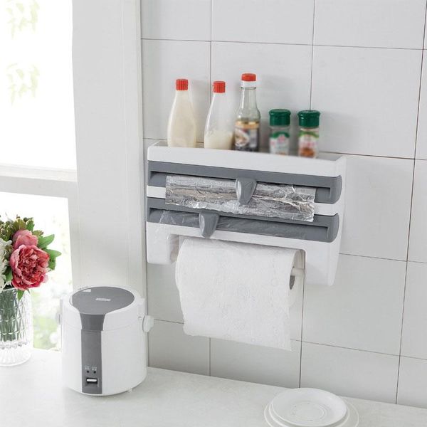 hooks & rails kitchen organizer wall-mount paper towel holder sauce bottle rack cling film cutting mutifunction shelf 4 in 1
hooks & rails kitchen organizer wall-mount paper towel holder sauce bottle rack cling film cutting mutifunction shelf 4 in 1
