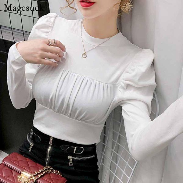 women's blouses & shirts women autumn casual spliced white shirt fashion vintage puff sleeve pullover cotton 11206
women's blouses & shirts women autumn casual spliced white shirt fashion vintage puff sleeve pullover cotton 11206