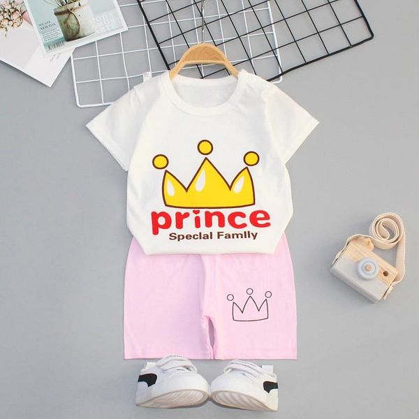 summer clothing baby t-shirt shorts set boys cotton casual short sleeve kids 2 piece set, White
summer clothing baby t-shirt shorts set boys cotton casual short sleeve kids 2 piece set, White