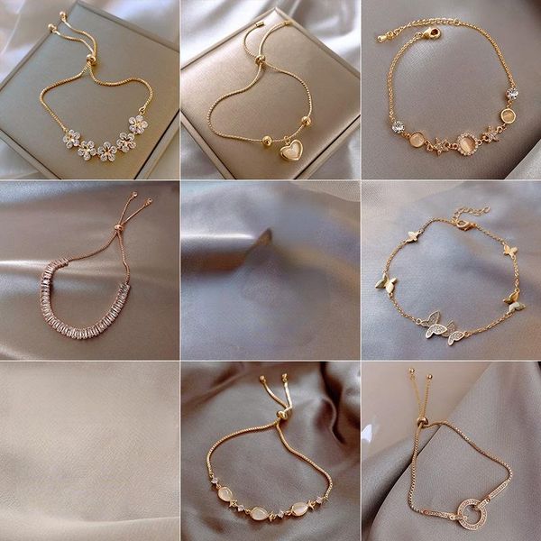 charm bracelets korea entry lux zircon flower bracelet women fantastic fairy girls minority adjustable metal chain for by-332, Golden;silver
charm bracelets korea entry lux zircon flower bracelet women fantastic fairy girls minority adjustable metal chain for by-332, Golden;silver