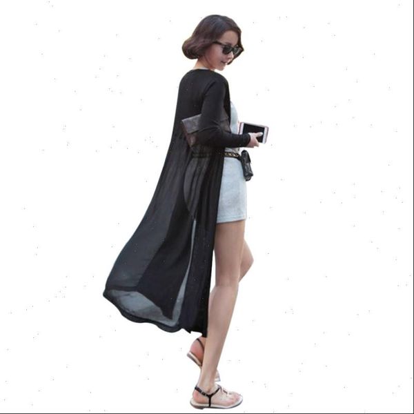 korean style sunscreen cardigan shawl long sweater coat women modal chiffon stitching long sleeve solid sweaters cardigan, White;black
korean style sunscreen cardigan shawl long sweater coat women modal chiffon stitching long sleeve solid sweaters cardigan, White;black