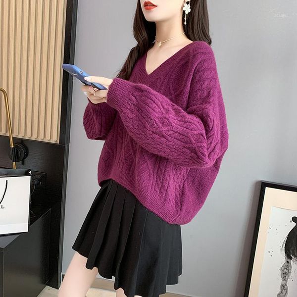women 2021 autumn winter oversized sweater female loose solid color warm v-neck pullover jumpers long sleeve sweaters s902 women's, White;black
women 2021 autumn winter oversized sweater female loose solid color warm v-neck pullover jumpers long sleeve sweaters s902 women's, White;black