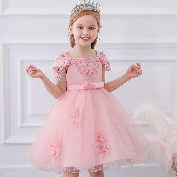new style party dresses for girls new college opening elegant flower girl wedding party and ball party vestidos de fiesta, White;pink
new style party dresses for girls new college opening elegant flower girl wedding party and ball party vestidos de fiesta, White;pink