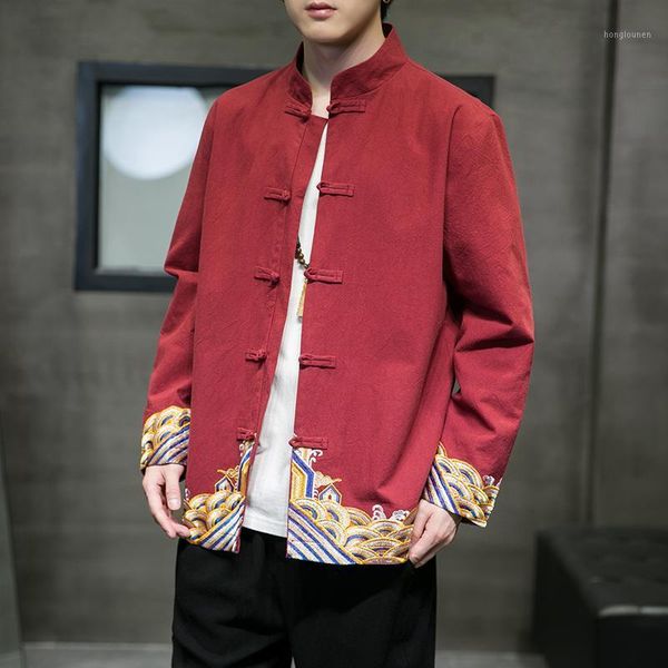 men's jackets big size jacket men cotton linen embroidered loose casual man coat spring autumn chinese kongfu tang suit overcoat, Black;brown
men's jackets big size jacket men cotton linen embroidered loose casual man coat spring autumn chinese kongfu tang suit overcoat, Black;brown