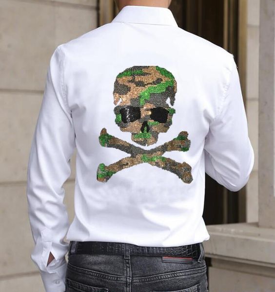 men rhinestones long sleeve shirts turn-down collar slim fit shirt buttons streetwear man clothes size -4xl- black/white, White;black
men rhinestones long sleeve shirts turn-down collar slim fit shirt buttons streetwear man clothes size -4xl- black/white, White;black