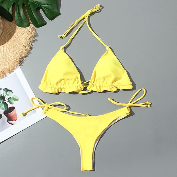 solid bikinis 2020 halter swimwear women swimsuit bandage bikini set push up bathing suits summer beach wear swimming suit, Black
solid bikinis 2020 halter swimwear women swimsuit bandage bikini set push up bathing suits summer beach wear swimming suit, Black