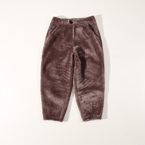 women's pants & capris 2021 cashmere trousers fur one real leather lady lamb wool nine cent wide leg halon, Black;white
women's pants & capris 2021 cashmere trousers fur one real leather lady lamb wool nine cent wide leg halon, Black;white