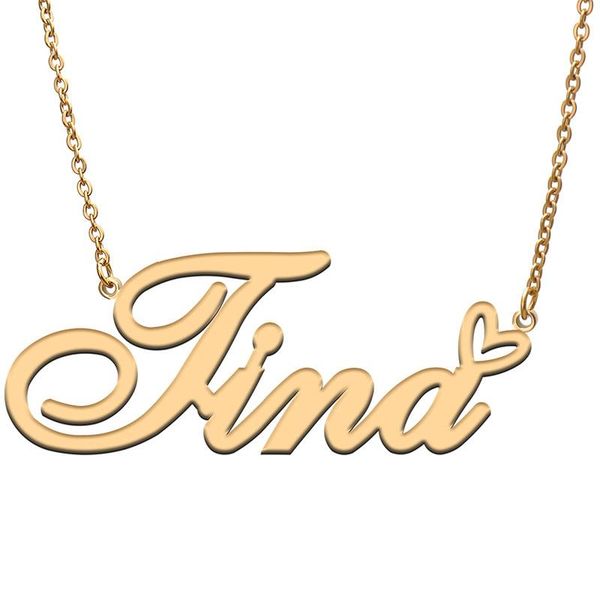 pendant necklaces tina love heart name necklace personalized gold plated stainless steel collar for women girls friends birthday wedding gif, Silver
pendant necklaces tina love heart name necklace personalized gold plated stainless steel collar for women girls friends birthday wedding gif, Silver