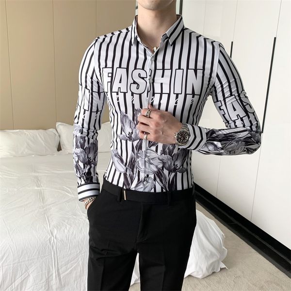 new fall 2021 men striped fashion korean thin fit shirts for men's clothing casual digital male shirt long sleeve pnso, Black;brown
new fall 2021 men striped fashion korean thin fit shirts for men's clothing casual digital male shirt long sleeve pnso, Black;brown