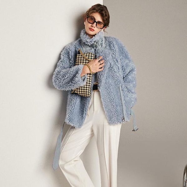 2021 women winter real sheep shearling jacket lady motorcycle genuine fur pashmina coat outerwear, Black
2021 women winter real sheep shearling jacket lady motorcycle genuine fur pashmina coat outerwear, Black