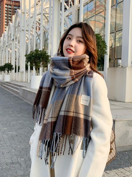 scarves girl wool scarf women cashmere wide lattices long shawl wrap blanket warm tippet autumn winter, Blue;gray
scarves girl wool scarf women cashmere wide lattices long shawl wrap blanket warm tippet autumn winter, Blue;gray