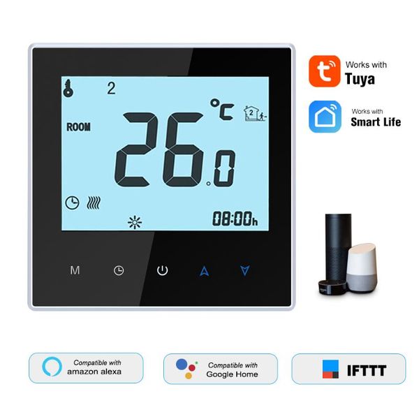 smart home control 95~240v wifi thermostat alexa google intelligent electric floor heating temperature controller backlit 16a
smart home control 95~240v wifi thermostat alexa google intelligent electric floor heating temperature controller backlit 16a