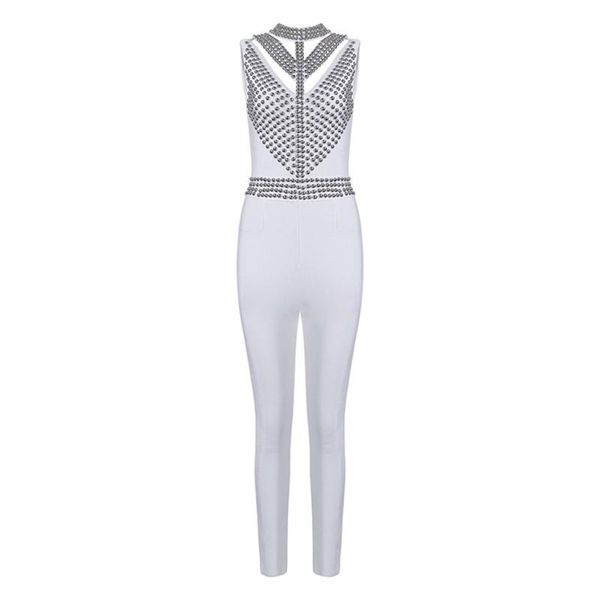 women's jumpsuits & rompers elegant solid white womens jumpsuit beading sleeveless skinny hollow out playsuit combinaison femme, Black;white
women's jumpsuits & rompers elegant solid white womens jumpsuit beading sleeveless skinny hollow out playsuit combinaison femme, Black;white