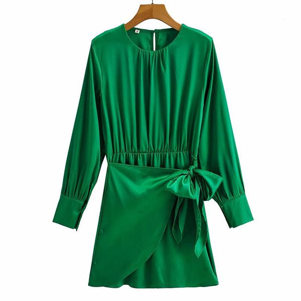casual dresses yenkye fashion women hem wrap-style satin green dress female o neck long sleeve autumn short vestido, Black;gray
casual dresses yenkye fashion women hem wrap-style satin green dress female o neck long sleeve autumn short vestido, Black;gray