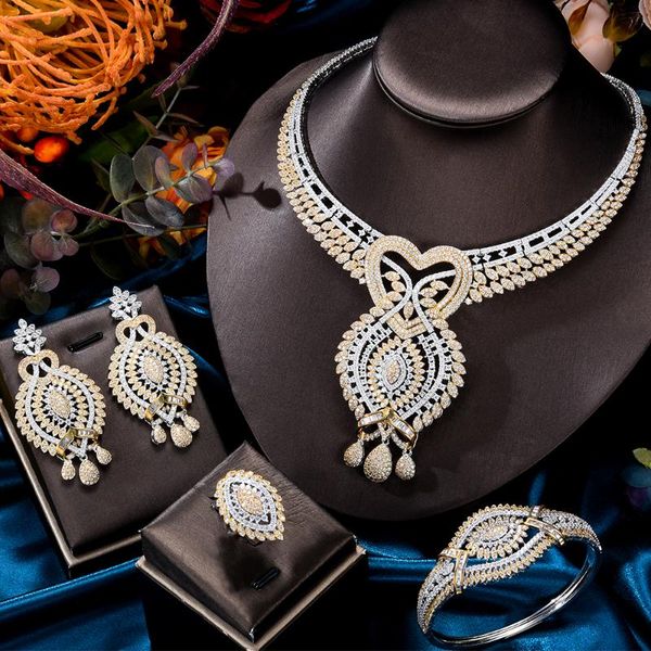 earrings & necklace godki lovely bowknots 4pcs african bridal zirconia cz jewelry sets for women wedding dubai nigeria crystal party set, Silver
earrings & necklace godki lovely bowknots 4pcs african bridal zirconia cz jewelry sets for women wedding dubai nigeria crystal party set, Silver