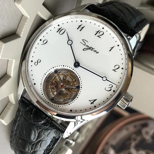 wristwatches mechanical watch men sugess tourbillon movement seagull st8230 waterproof arabic number enamel white dial silver case, Slivery;brown
wristwatches mechanical watch men sugess tourbillon movement seagull st8230 waterproof arabic number enamel white dial silver case, Slivery;brown