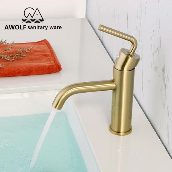bathroom sink faucets brushed gold basin faucet solid brass modren washing mixer water tap cold single hole ml8069
bathroom sink faucets brushed gold basin faucet solid brass modren washing mixer water tap cold single hole ml8069
