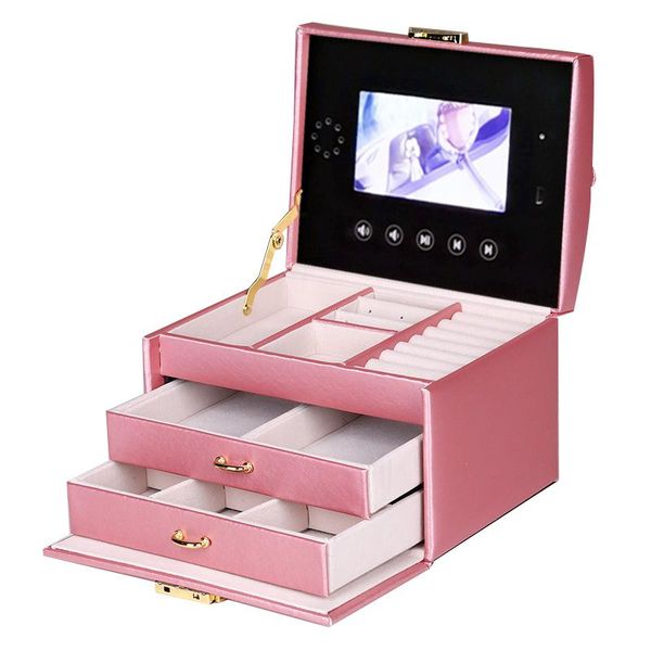pink luxury pu leather jewelry display wedding lcd video gift box 4.3 inch with light control
pink luxury pu leather jewelry display wedding lcd video gift box 4.3 inch with light control