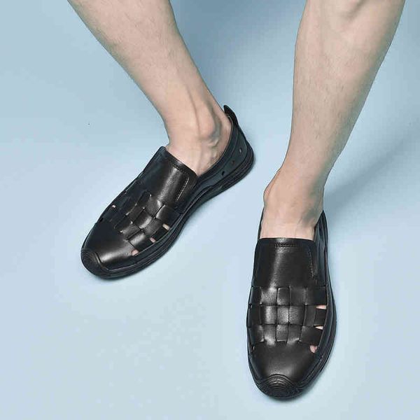 sandals brand of luxury genuine leather sandals the men loafers dressed in business italian style casual shoes sjr2, Black
sandals brand of luxury genuine leather sandals the men loafers dressed in business italian style casual shoes sjr2, Black