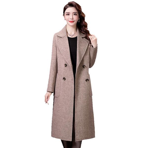 women's wool & blends winter mother casual woolen jacket 2021 mid-length cashmere overcoat women fashion oversize 4xl loose long windbr, Black
women's wool & blends winter mother casual woolen jacket 2021 mid-length cashmere overcoat women fashion oversize 4xl loose long windbr, Black