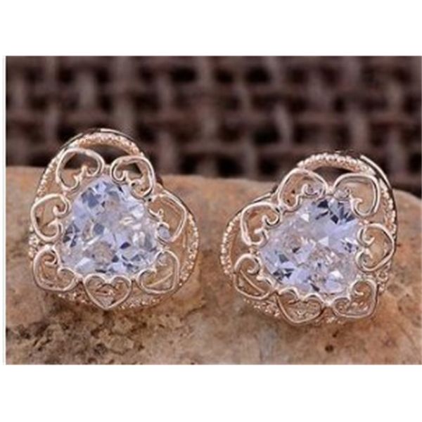 diamond crystal square lady's earings (xgspc) gdgd, Silver