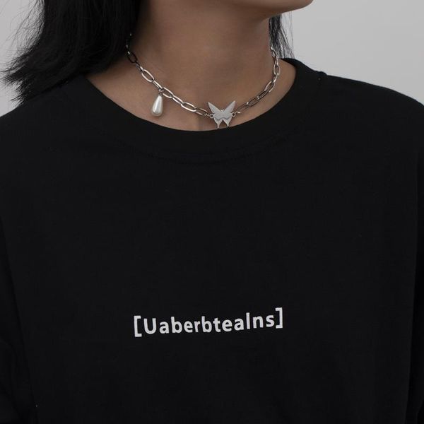 pendant necklaces necklace 2021 fashion stainless steel butterfly pearl for women clavicle chains jewelry collares, Silver
pendant necklaces necklace 2021 fashion stainless steel butterfly pearl for women clavicle chains jewelry collares, Silver