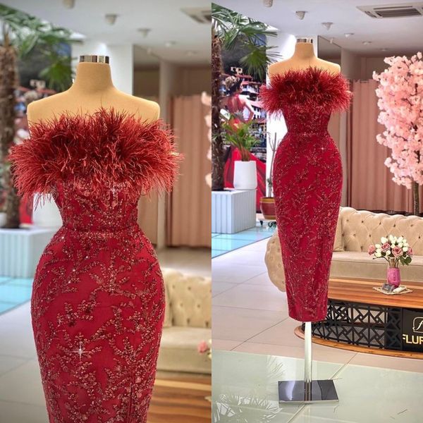 dark red feather 2022 evening dress off the shoulder sequined prom gowns ankle length celebrity women party wear, Black;red
dark red feather 2022 evening dress off the shoulder sequined prom gowns ankle length celebrity women party wear, Black;red