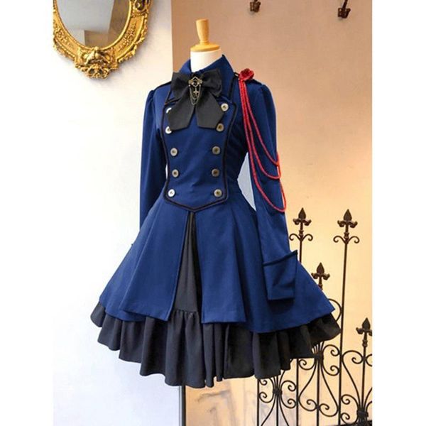 party dresses fashion gothic dress women vintage bow turtleneck patchwork princess lady halloween cosplay z, White;black
party dresses fashion gothic dress women vintage bow turtleneck patchwork princess lady halloween cosplay z, White;black