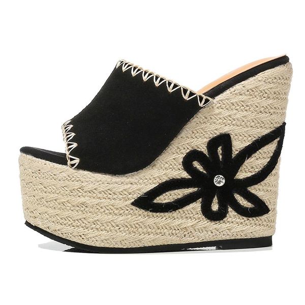 slippers women's summer fashion outdoor wear super high-heeled wedge-heeled thick-soled, increased outing 15cm sandals, Black
slippers women's summer fashion outdoor wear super high-heeled wedge-heeled thick-soled, increased outing 15cm sandals, Black