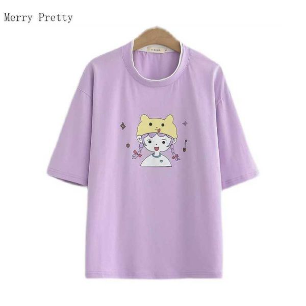 short sleeve o-neck casual cotton t-shirts women clothing summer cartoon print sweet style ladies basic loose tees 210526, White
short sleeve o-neck casual cotton t-shirts women clothing summer cartoon print sweet style ladies basic loose tees 210526, White