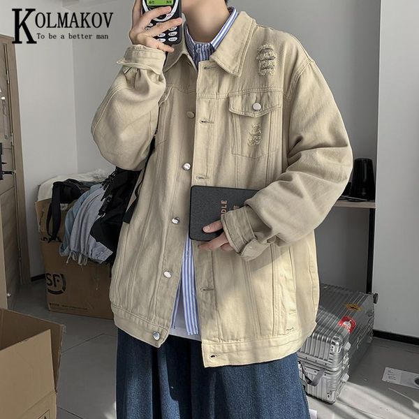 men's jackets kolmakov spring and autumn pure color perforated casual denim jacket loose, versatile coat male 3 size m-3xl, Black;brown
men's jackets kolmakov spring and autumn pure color perforated casual denim jacket loose, versatile coat male 3 size m-3xl, Black;brown