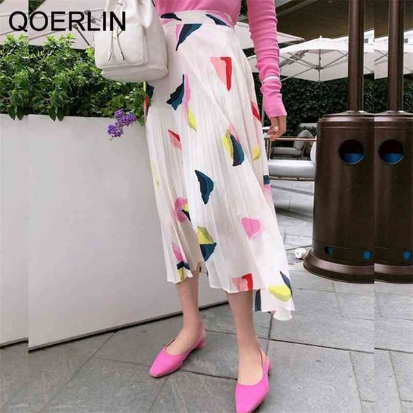 organ pleated chiffon printed skirt women korea chic summer female elegant all-match elastic waist black white 210601
organ pleated chiffon printed skirt women korea chic summer female elegant all-match elastic waist black white 210601