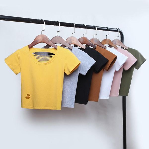 women's t-shirt #6158 summer short t shirt women holes stretch cotton streetwear tee slim backless femme sleeves solid color, White
women's t-shirt #6158 summer short t shirt women holes stretch cotton streetwear tee slim backless femme sleeves solid color, White