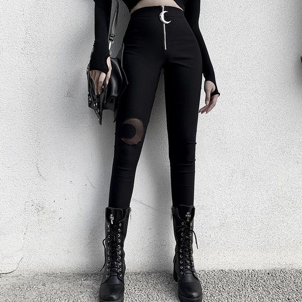 women's pants & capris gothic crescent zipper high waist slim fitness pencil women long trousers casual streetwear alt vintage pantalon, Black;white
women's pants & capris gothic crescent zipper high waist slim fitness pencil women long trousers casual streetwear alt vintage pantalon, Black;white