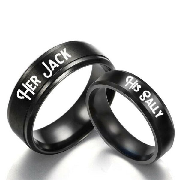 fashion 6/8mm band jack and sally lover's gifts stainless steel couple rings jewelry size 6-13, Silver
fashion 6/8mm band jack and sally lover's gifts stainless steel couple rings jewelry size 6-13, Silver