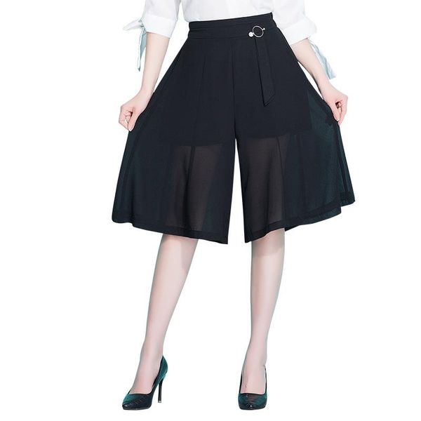 women's pants & capris chiffon wide leg summer women clothing 2021 high waist skirt fashion large size loose thin five s-5xl, Black;white
women's pants & capris chiffon wide leg summer women clothing 2021 high waist skirt fashion large size loose thin five s-5xl, Black;white