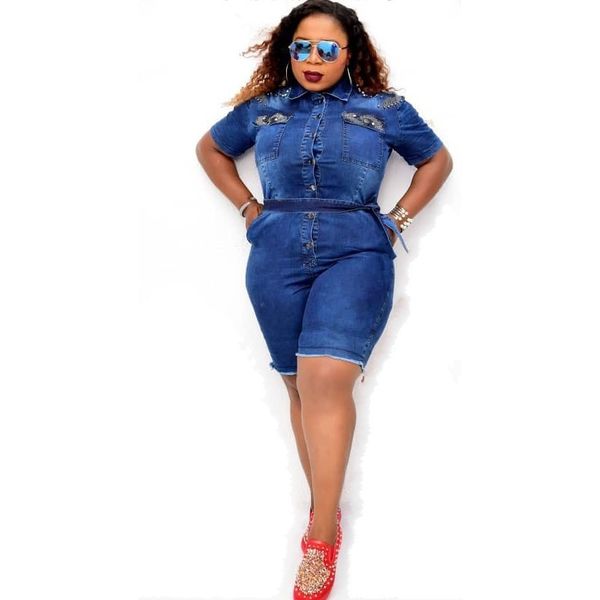 plus size 2xl 3xl summer denim single playsuit breasted turn down collar short casual fashion streetwear overalls h7g2, Gray
plus size 2xl 3xl summer denim single playsuit breasted turn down collar short casual fashion streetwear overalls h7g2, Gray