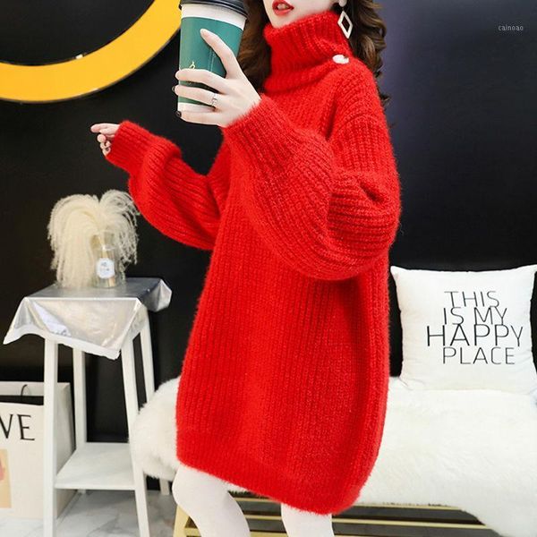women's sweaters women 2021 autumn winter oversize turtleneck thick knitting medium sweater female long sleeves casual jumpers pullover, White;black
women's sweaters women 2021 autumn winter oversize turtleneck thick knitting medium sweater female long sleeves casual jumpers pullover, White;black
