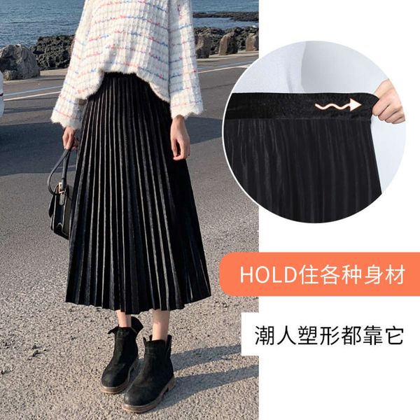 popular high autumn black and length pleated large winter medium waist a-line long gold velvet skirt women's dress hot, White;black
popular high autumn black and length pleated large winter medium waist a-line long gold velvet skirt women's dress hot, White;black