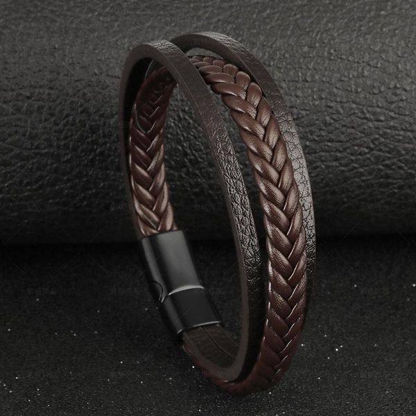 charm bracelets european and american retro exaggerated leather rope woven bracelet national wind magnetic buckle men's, Golden;silver
charm bracelets european and american retro exaggerated leather rope woven bracelet national wind magnetic buckle men's, Golden;silver