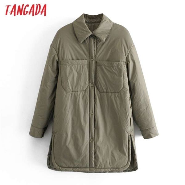 tangada autumn women thin long parkas coats loose buttons sleeves pocket ladies elegant coat qn20 210922, Black;brown
tangada autumn women thin long parkas coats loose buttons sleeves pocket ladies elegant coat qn20 210922, Black;brown