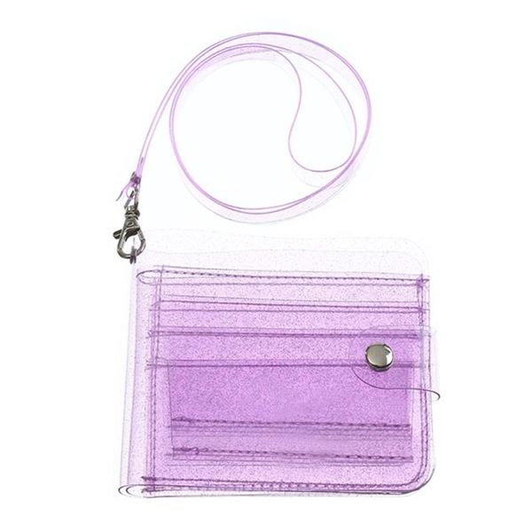 card holders portable women clear wallet lanyard cute glitter bifold purse holder pouch office work, Brown;gray
card holders portable women clear wallet lanyard cute glitter bifold purse holder pouch office work, Brown;gray