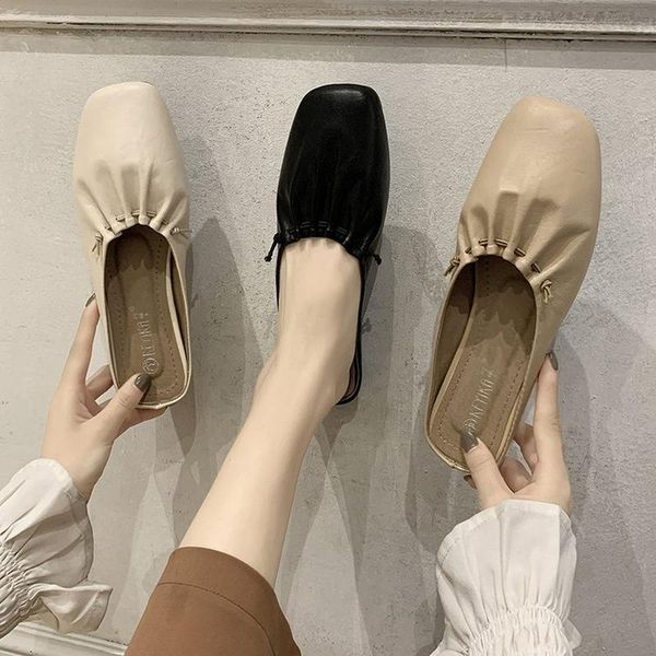 slippers fairy style flat granny shoes 2021 wrinkled square loafers wearing open-toe slipper trend women, Black
slippers fairy style flat granny shoes 2021 wrinkled square loafers wearing open-toe slipper trend women, Black
